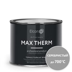 Elcon термостойкая антикоррозийная эмаль СЕРЕБРИСТЫЙ до 700 С 0.4 кг